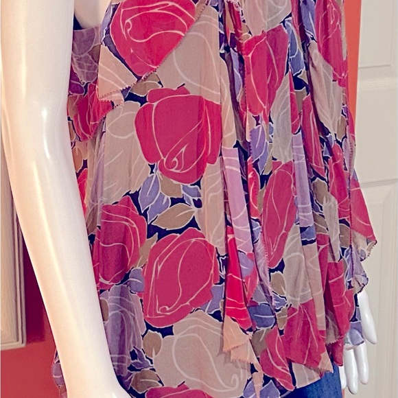 BEAUTIFUL, DIANE von FURSTENBERG blouse Multicoloured and sleeveless, size M - Picture 14 of 16